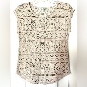 Like New-Maurice’s Open Knit Sparkle Top-Sz XS